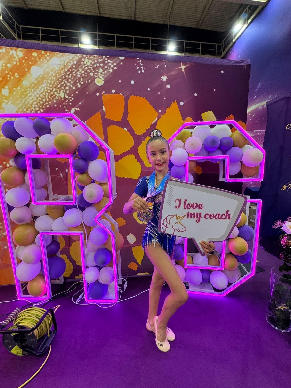 Rhythmic gymnastics pose